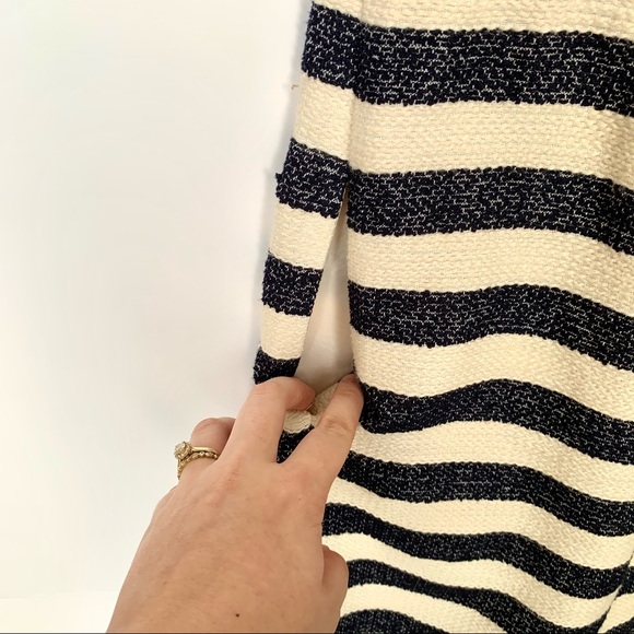 NWT Crown & Ivy Striped A-Line Dress Navy & Cream - Picture 11 of 13